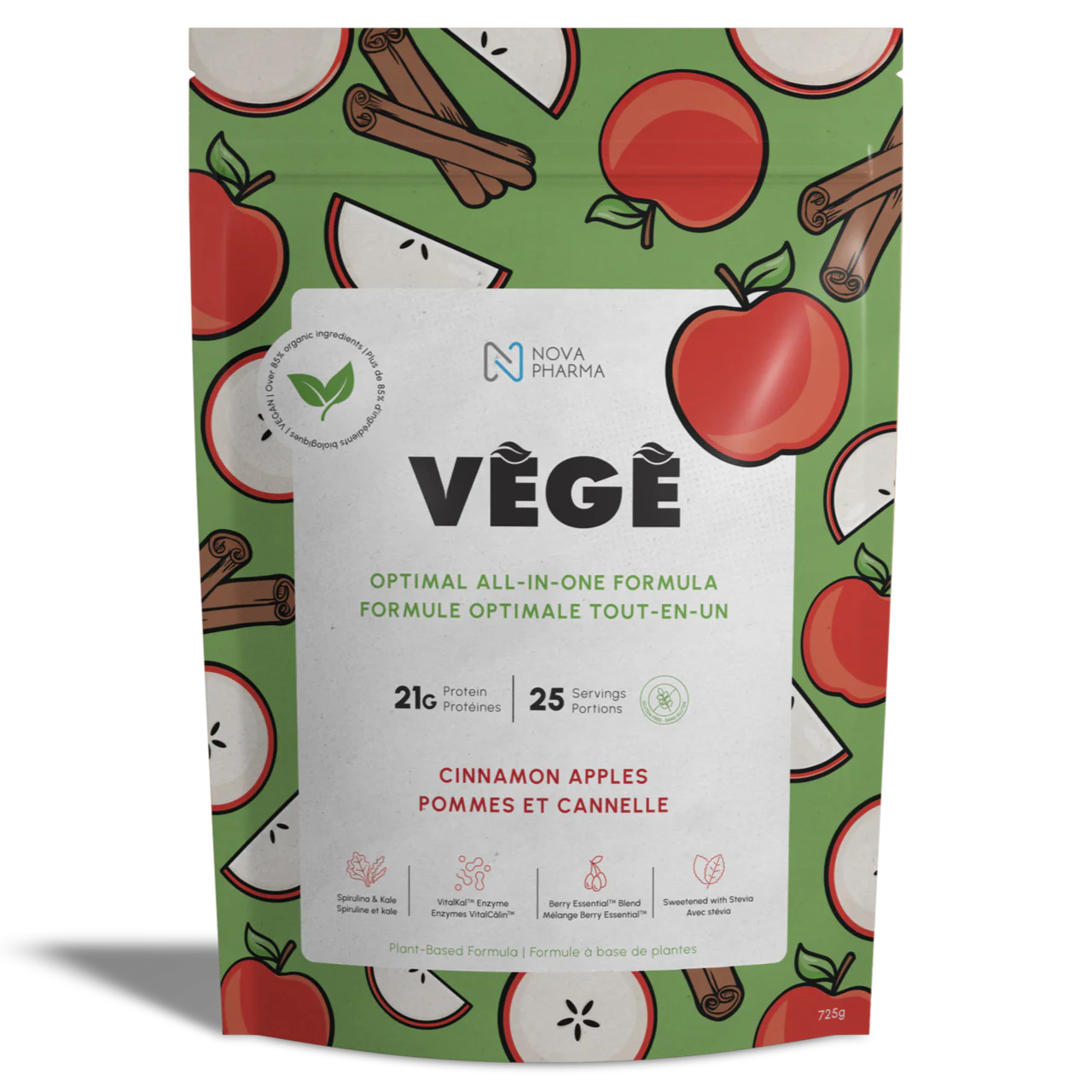 Nova Pharma - Protéine végétale biologique, 2 lbs