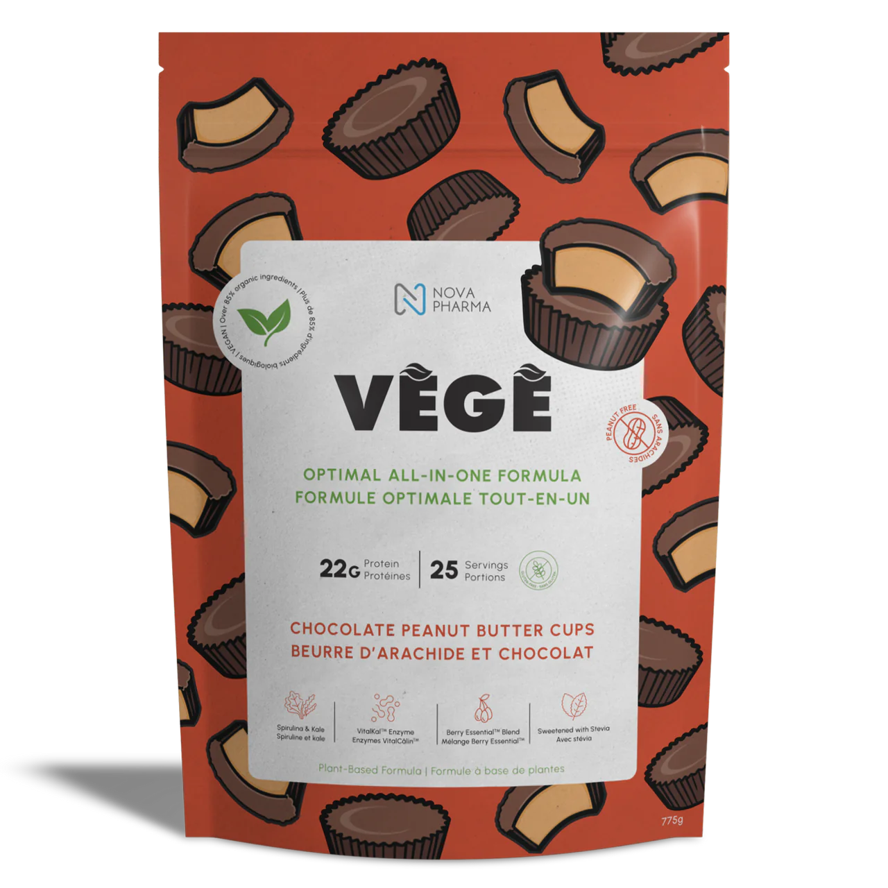 Nova Pharma - Protéine végétale biologique, 2 lbs