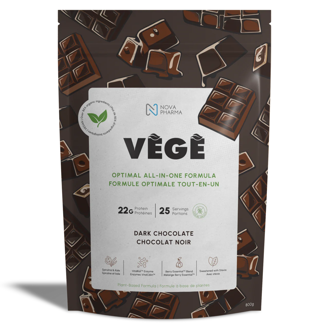 Nova Pharma - Protéine végétale biologique, 2 lbs