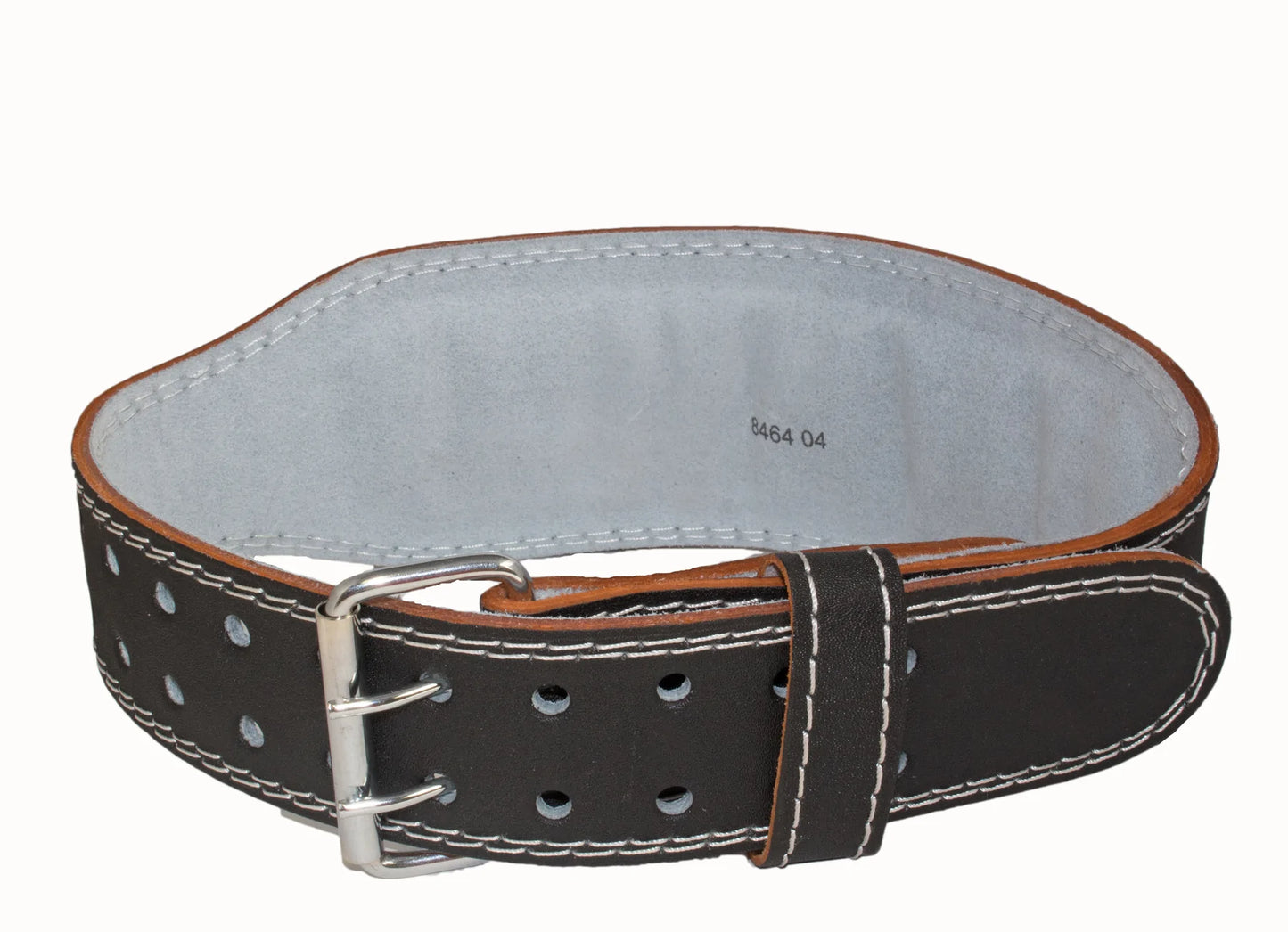Grizzly Fitness Enforcer Ceinture de musculation rembourrée en cuir véritable pour homme et femme