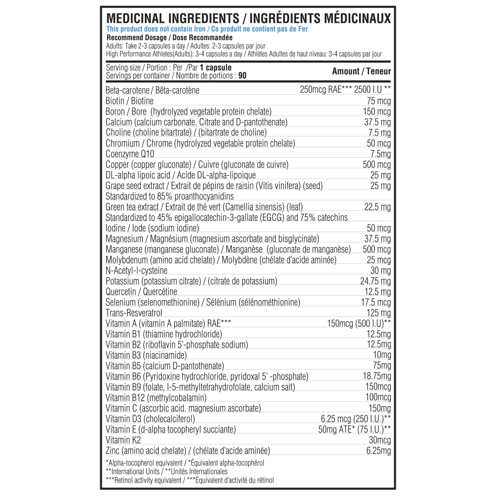 Vitamin + Mineral Balance Believe Supplements