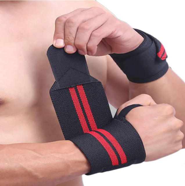 Grizzly Fitness Pro 7,6 cm Heavy Duty Red Line Haltérophilie Poignets pour homme et femme (50,8 cm de long paire taille unique)