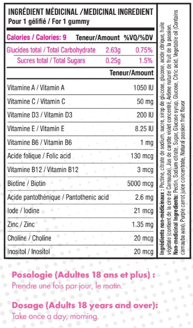 NOVA PHARMA - DIVA, 60 Jujubes à la Biotine