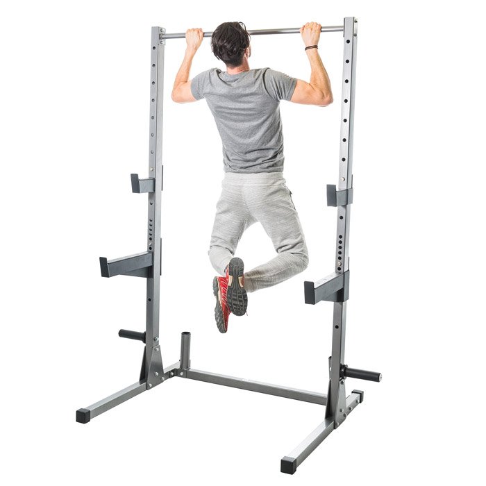 TP BASE SQUAT STAND AVEC PULL-UP BAR ET SAFETY SPOTTERS 2.0