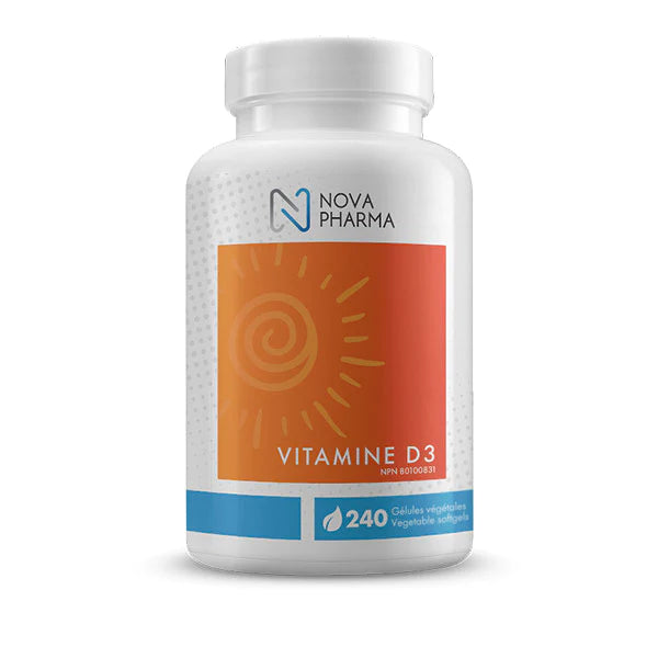 NOVA PHARMA - Vitamine D3, 240 Capsules